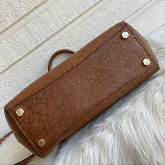 MICHAEL KORS Tan Acorn Hayes Satchel + Wallet Raven Jet Set Bedford Selma Mercer - Picture 8 of 12